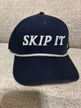 Masters Navy Blue "SKIP IT" Rope Baseball Cap